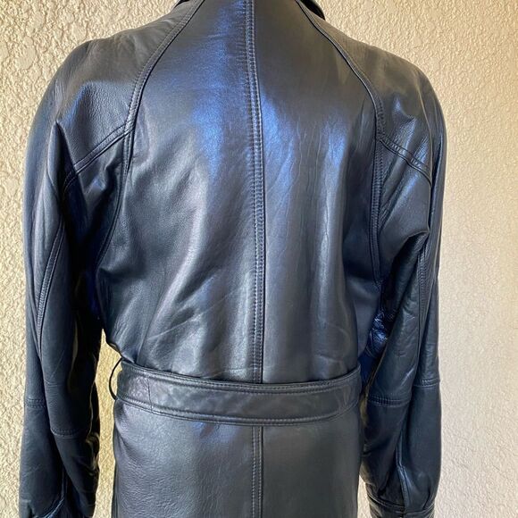 Vintage Andrew Marc Black Leather Jacket Small - Picture 9 of 15